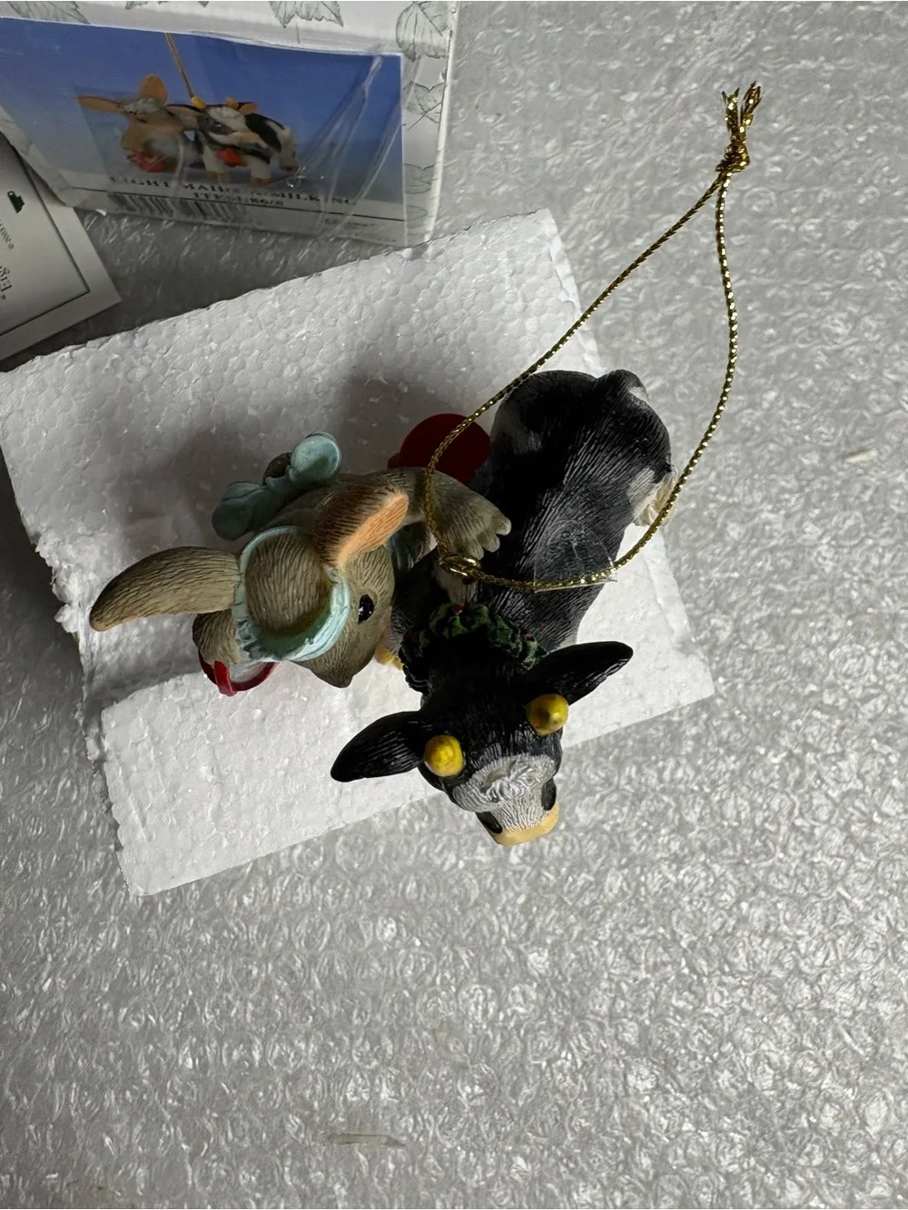 Fitz & Floyd charming tails Eight Maids-a-Milking ornament